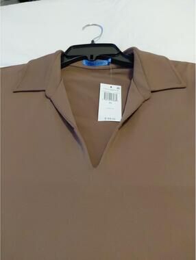 NWT J. McLaughlin Aida 3/4 Sleeve Top Size XL Light Brown $168